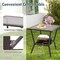 Costway 3 PCS Patio Rocker Set Outdoor Wicker Rocking Chairs with Double-Layer Coffee Table Gray/Navy/Beige/Red